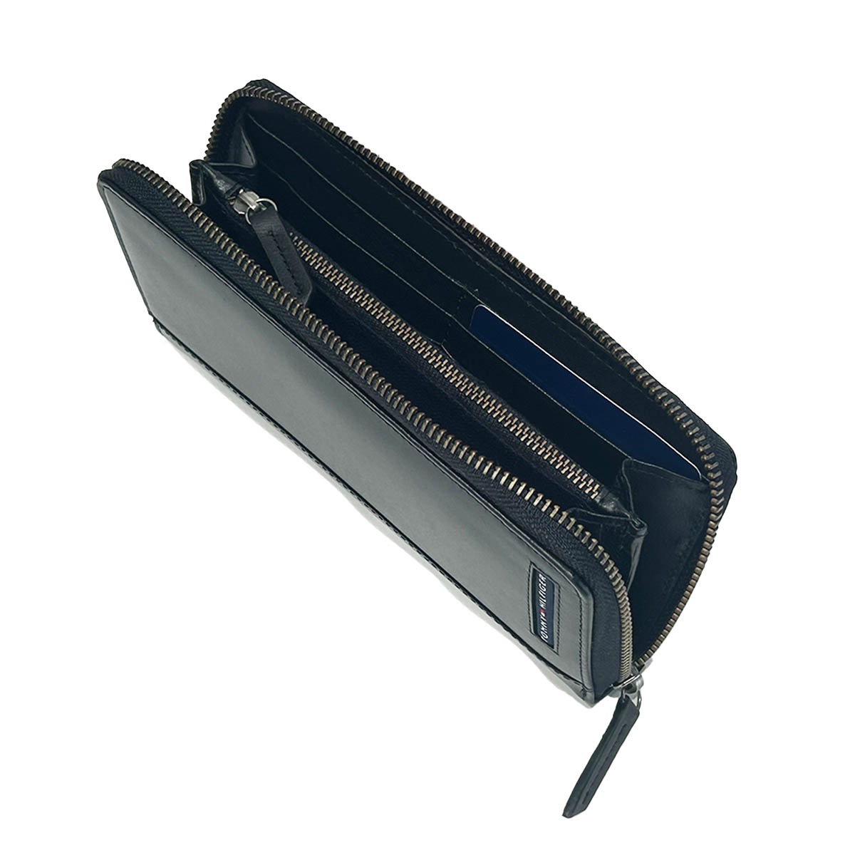 トミーヒルフィガー 長財布 ラウンドジップ TOMMY HILFIGER 31TL13X025 小銭入れ付き ブラック