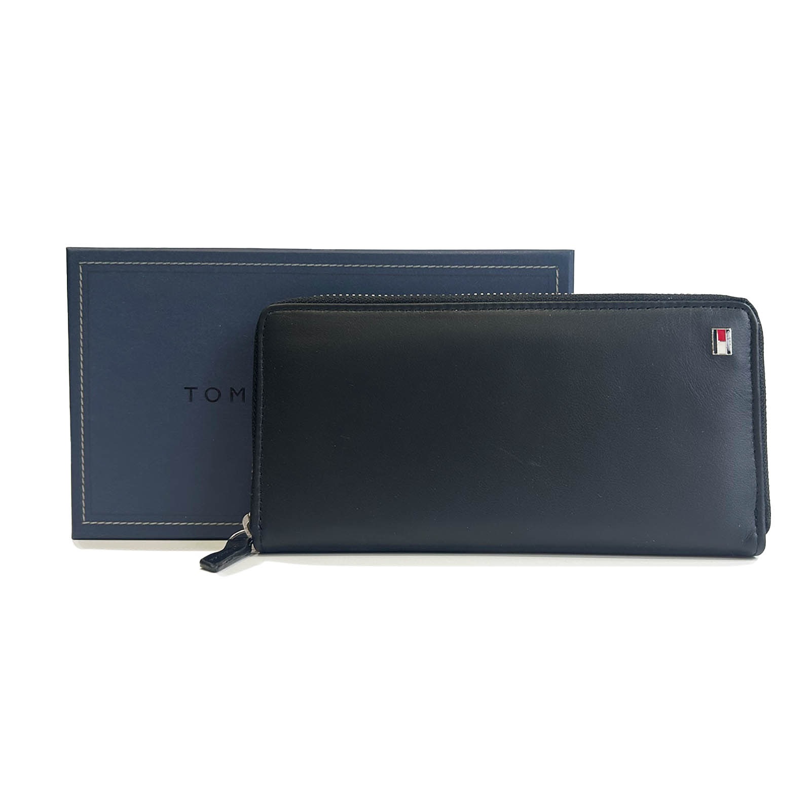 トミーヒルフィガー 長財布 ラウンドジップ TOMMY HILFIGER 31TL13X009 001 小銭入れ付き ブラック