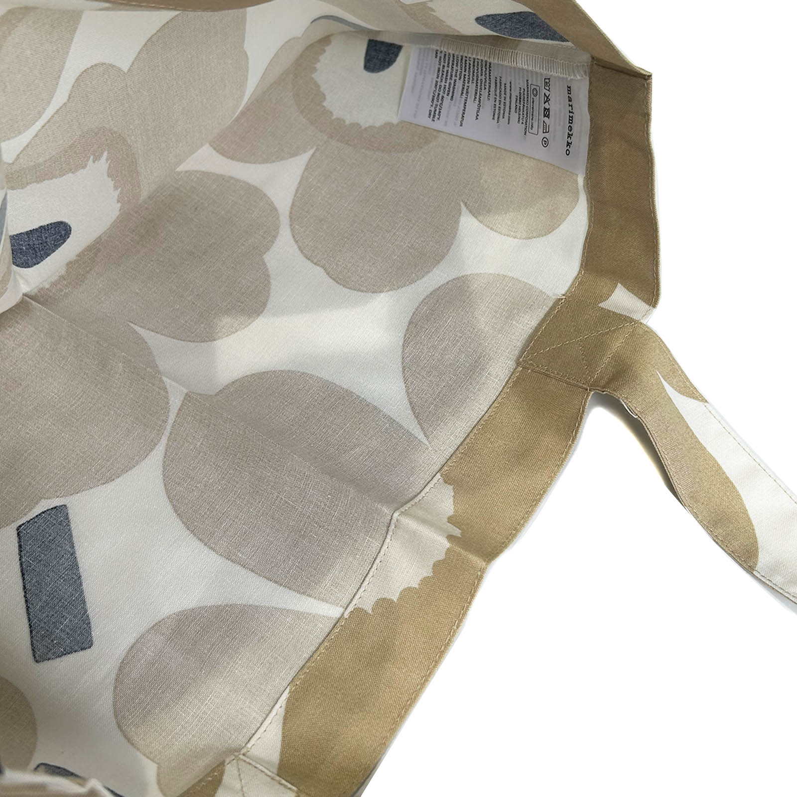 マリメッコ Marimekko トートバッグ ファブリックバッグ ピエニウニッコ 74650/185 WHITE/BEIGE