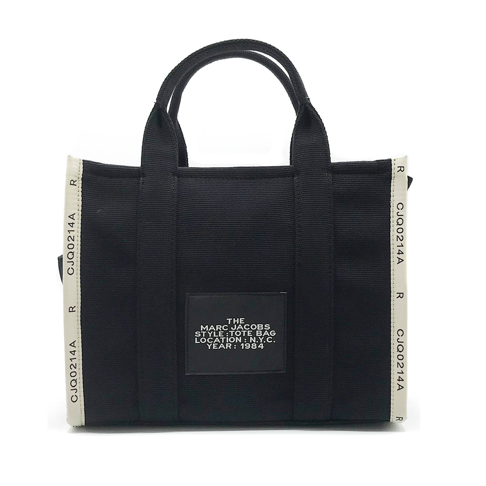 【美品】マークジェイコブス M0017025 ザ ジャガード トートバッグ 黒 MARC JACOBS マークジェイコブス ザ ジャカード トート バッグ