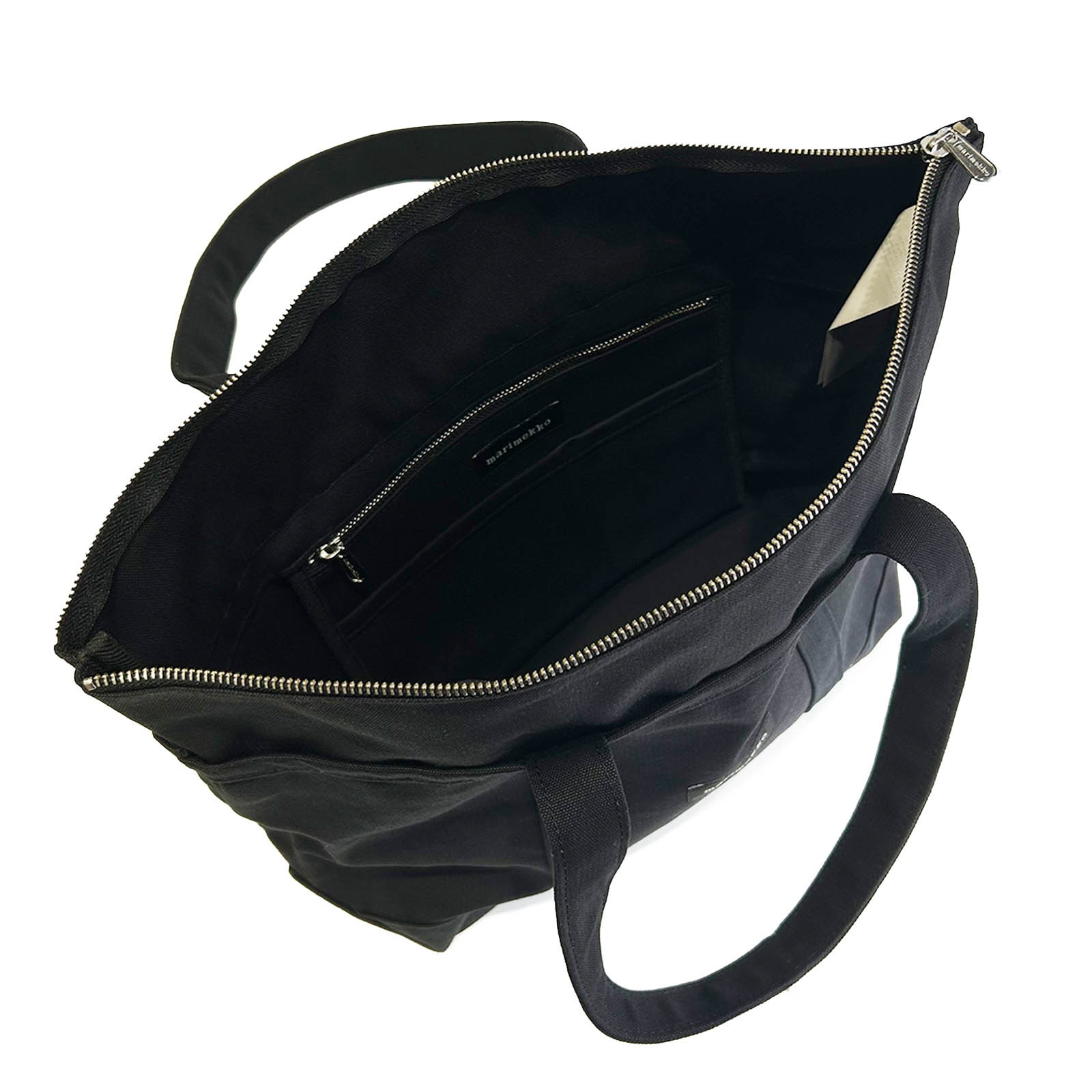 marimekko マリメッコ トートバッグ レディース 無地 トート キャンバス コットン 黒 ブラック 40864 001 CLASSIC CANVAS BLACK UUSI MINI MATKURI