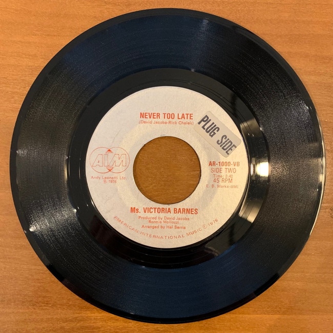 洋楽 Ms. Victoria Barnes NEVER TOO LATE 45RPM Ms Victoria Barnes - Never Too Late (12
