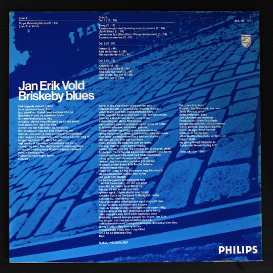 Jan Erik Vold with Jan Garbarek Quartet - Briskeby Blues