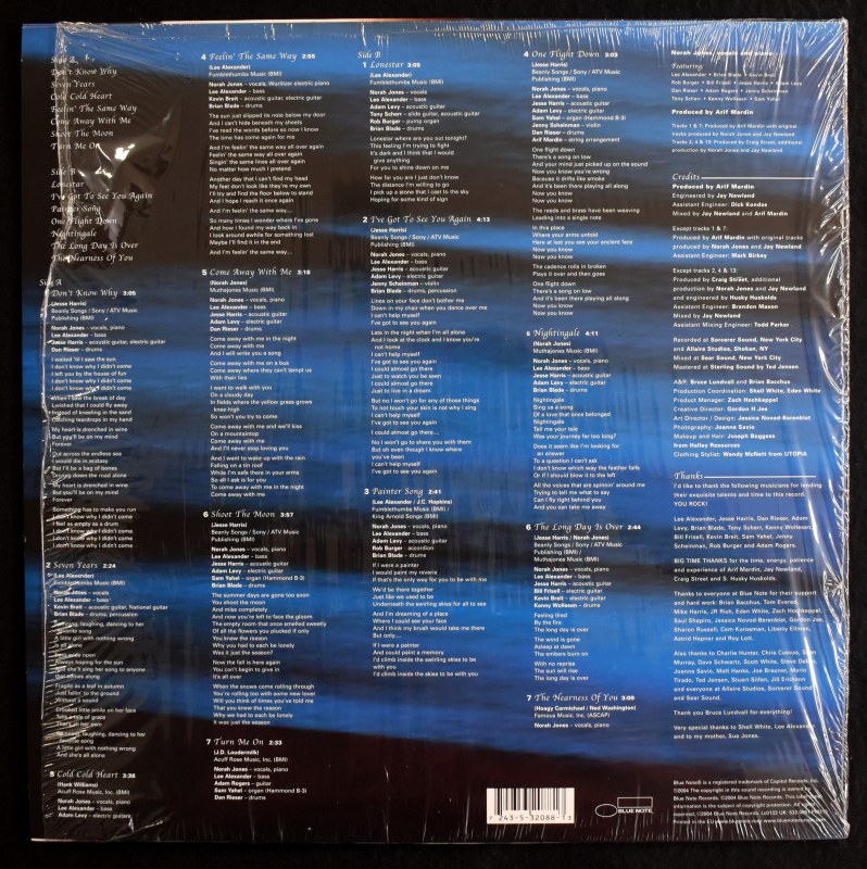 Norah Jones - Come Away With Me [LP] ブルーノート初アナログ