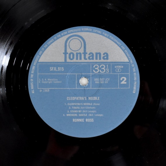 ロニー・ロス：クレオパトラズ・ニードル♥デッド・ストック新品 CLEOPATRA'S NEEDLE / クレオパトラズ・ニードル/RONNIE ROSS