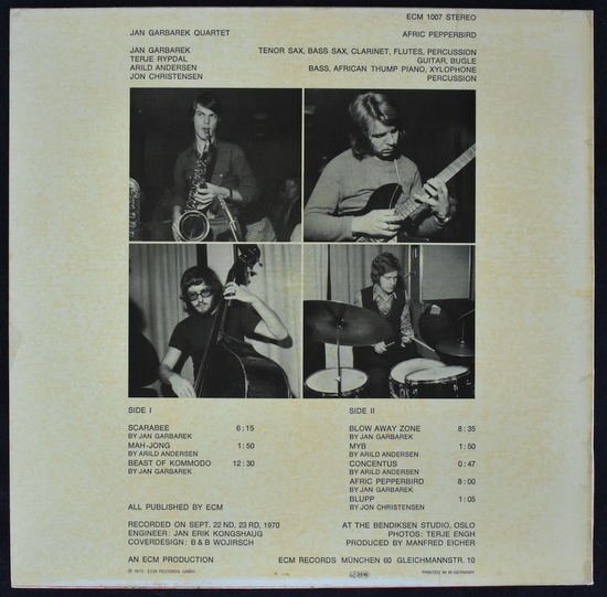 Jan Garbarek Quartet - Afric Pepperbird