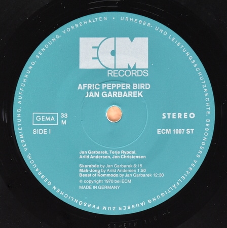 Jan Garbarek Quartet - Afric Pepperbird
