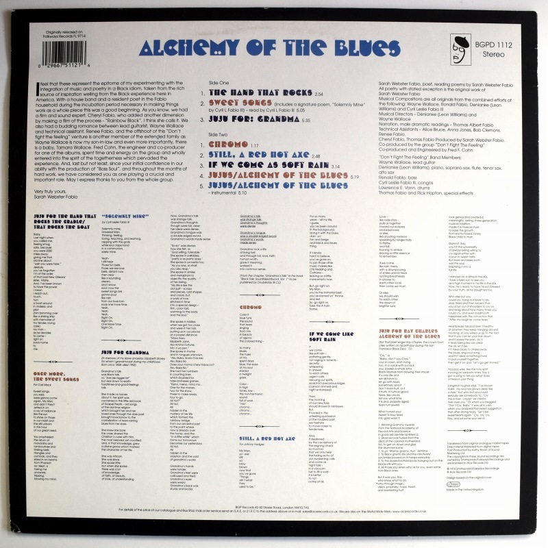 Sarah Webster Fabio - Jujus / Alchemy Of The Blues  [LP