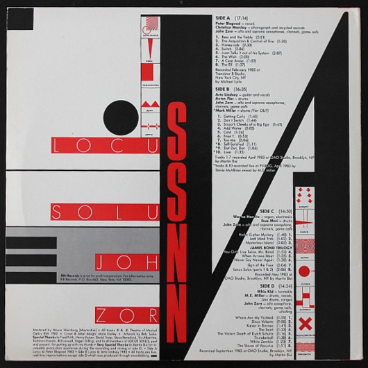 John Zorn - Locus Solus｜JAZZ,Free jazz｜Paddy Field Records｜中古