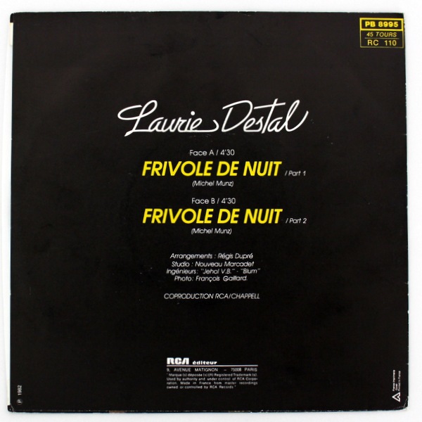Laurie Destal - Frivole De Nuit レアフレンチディスコ｜SOUL / FUNK