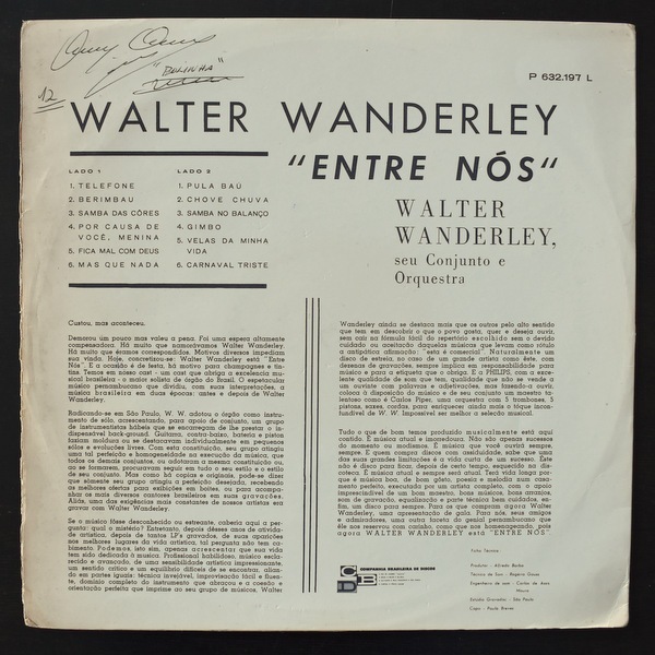 Walter Wanderley, Seu Conjunto E  Orquestra - Entre Nos
