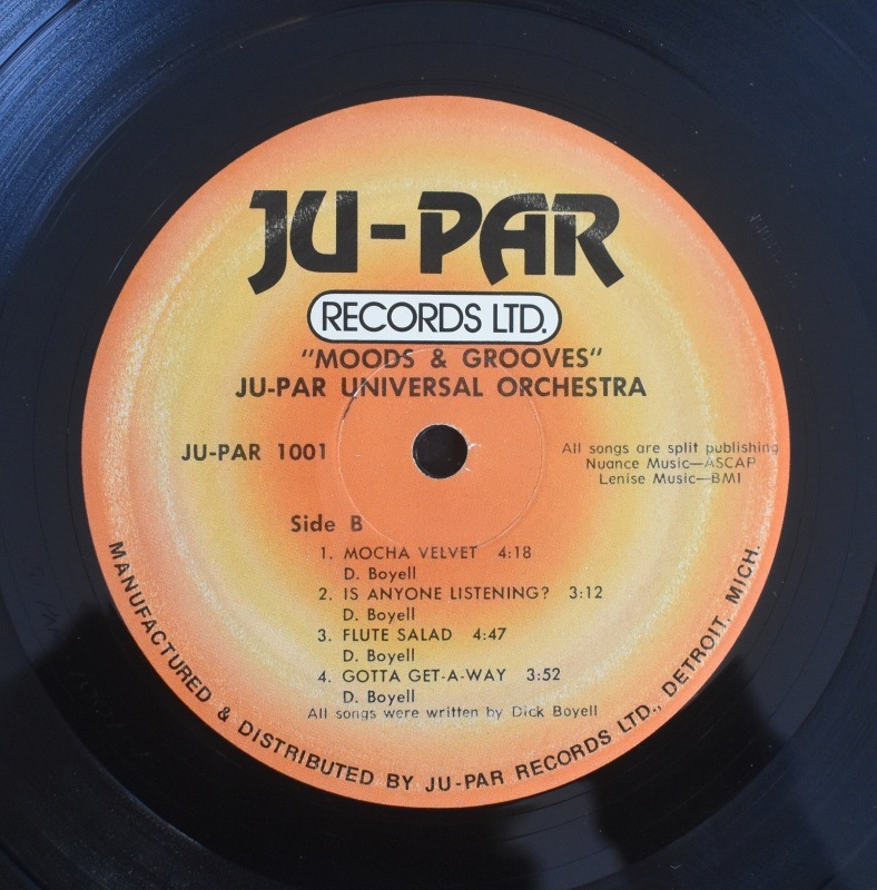洋楽 Moods & Grooves Ju-Par Universal Orchest JU-PAR UNIVERSAL ORCHESTRA / MOODS AND GROOVES (LP) - HIP TANK RECORDS