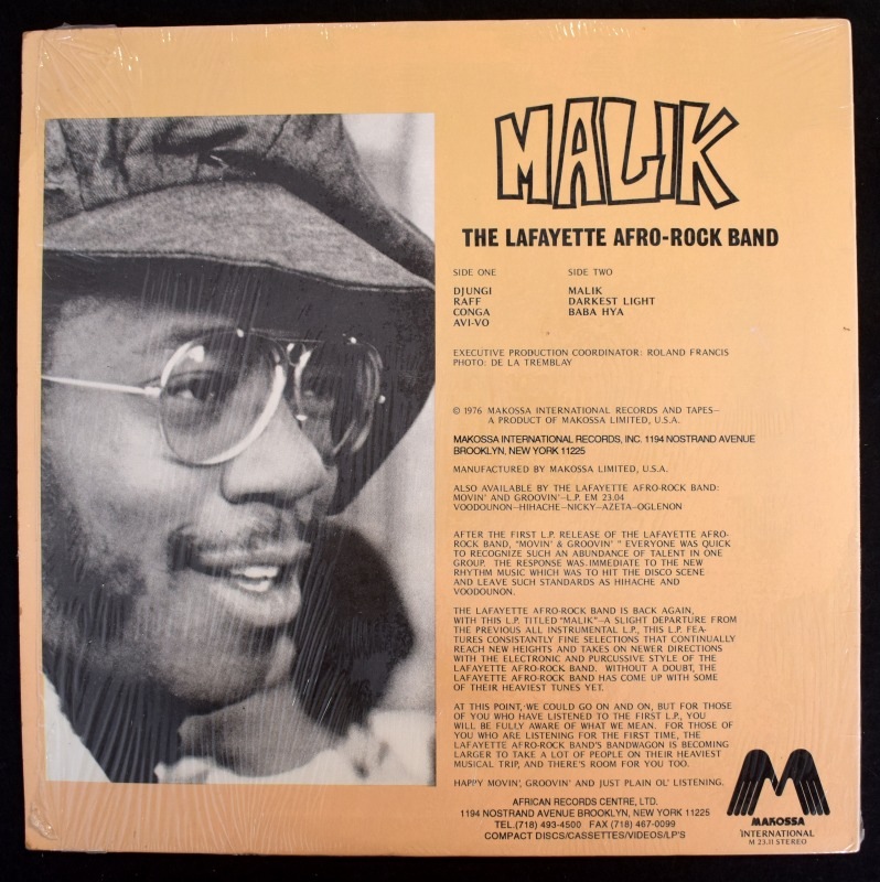 Lafayette Afro-Rock Band - Malik       [LP]