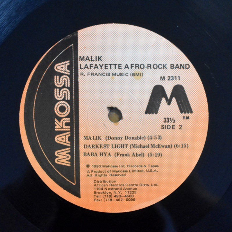 Lafayette Afro-Rock Band - Malik       [LP]