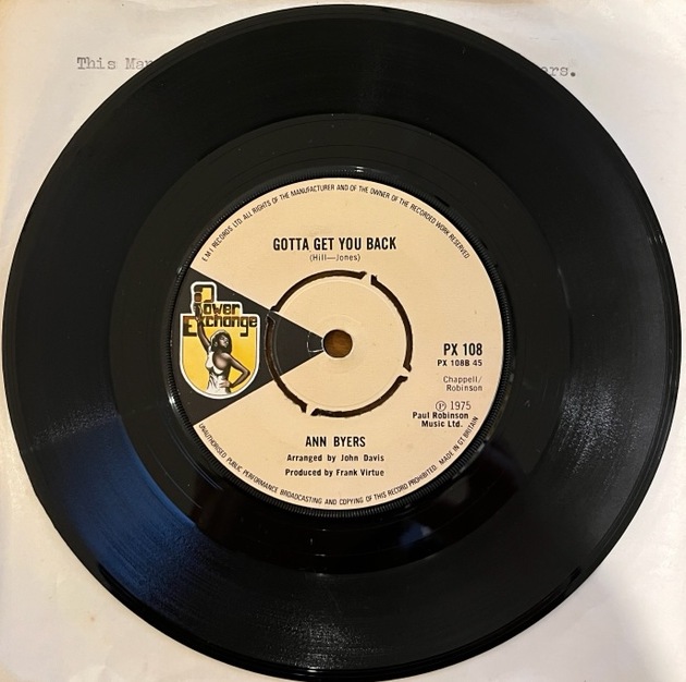 Ann Byers - This Man Is Rated-X / Gotta Get You Back [7inch single]
