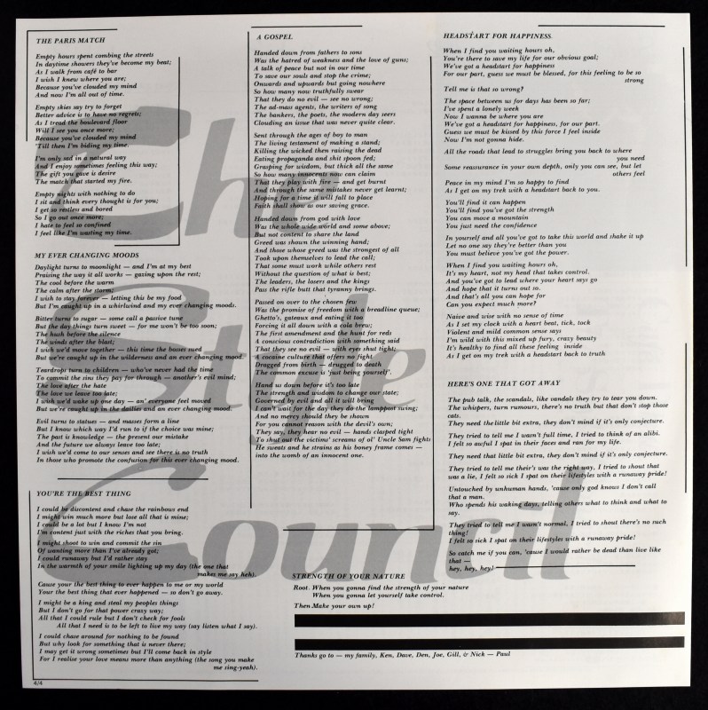 The Style Council &#8206;&#8211; Caf&#233; Bleu[LP]  JPN 