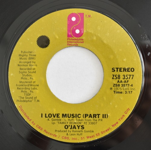 The O'Jays - I Love Music (Part) / (Part)