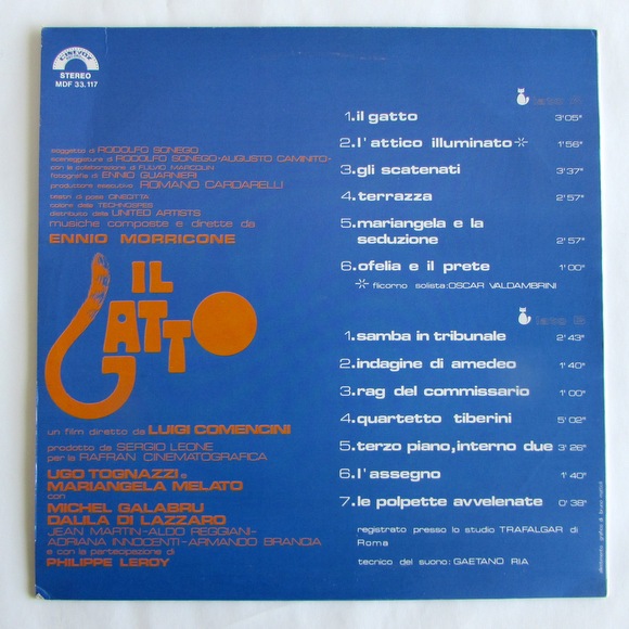 Ennio Morricone ��‎– Il Gatto �����؎������ꥸ�ʥ륵����ɥȥ�å�