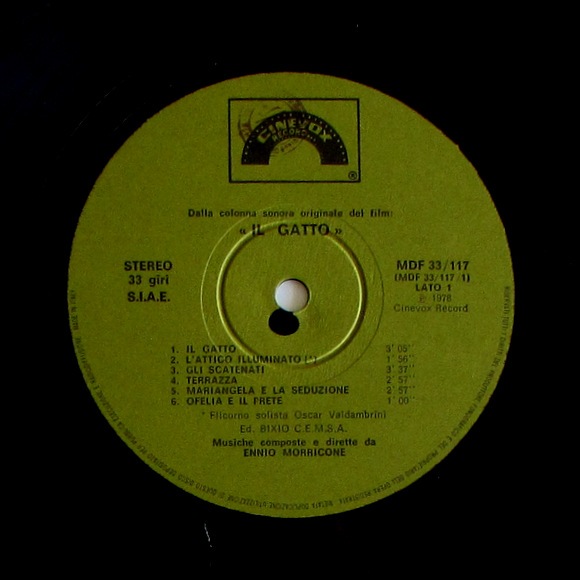 Ennio Morricone ��‎– Il Gatto �����؎������ꥸ�ʥ륵����ɥȥ�å�