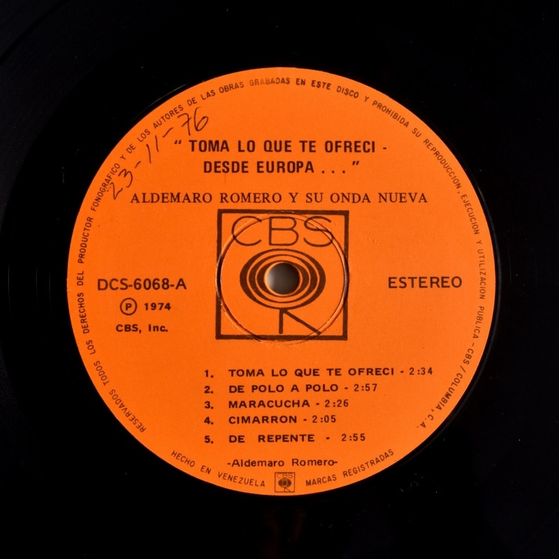 Aldemaro Romero Y Su Onda Nueva - Toma Lo Que Te Ofreci - Desde Europa..  [LP]