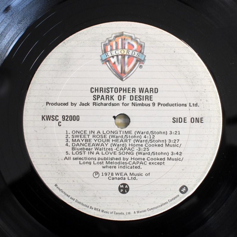 Christopher Ward - Spark Of Desire    [LP]