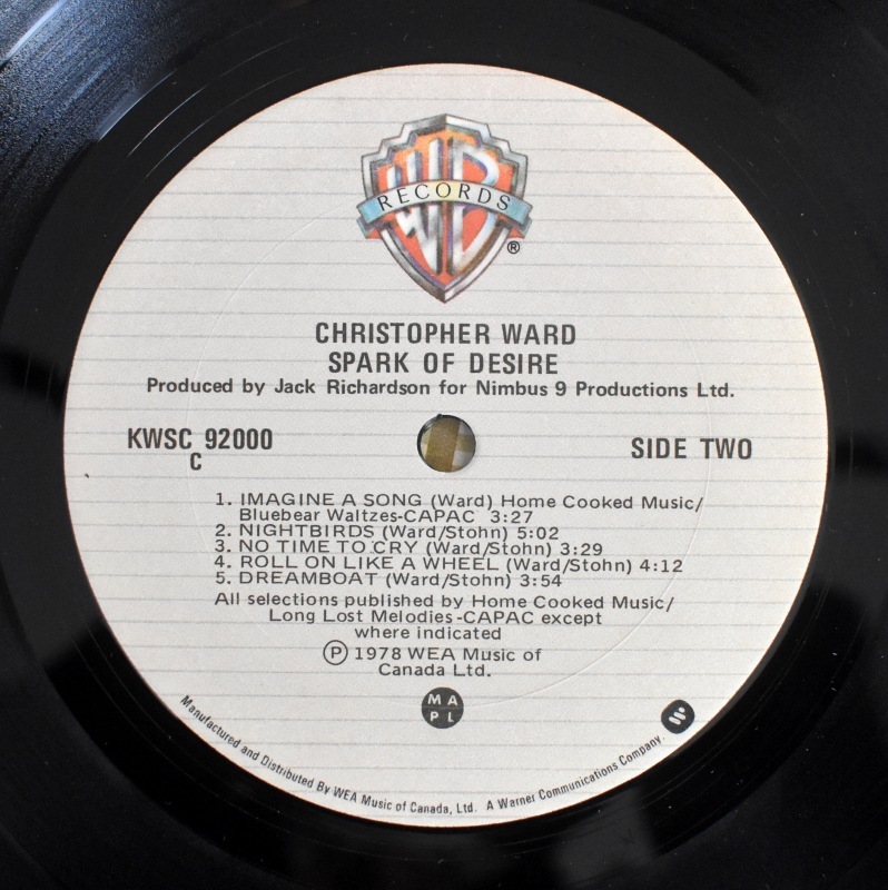 Christopher Ward - Spark Of Desire    [LP]