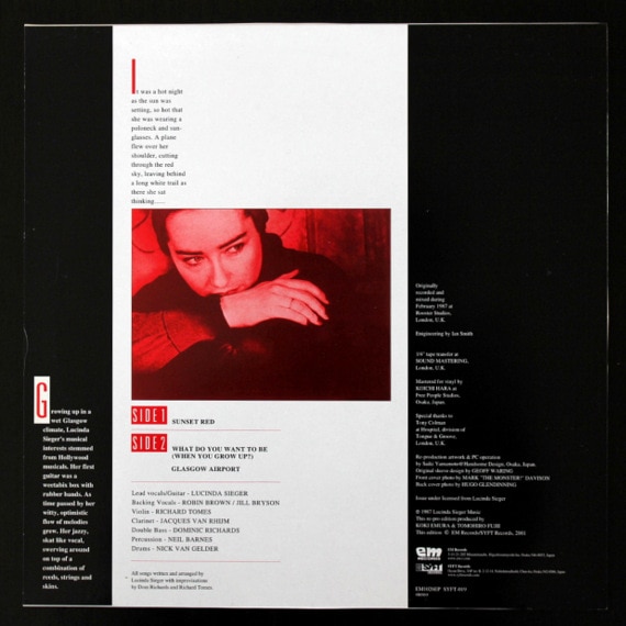 オリジナル　Lucinda Sieger - Sunset Red 12インチ Lucinda Sieger And Her Continental Cartoon - Sunset Red｜NEW