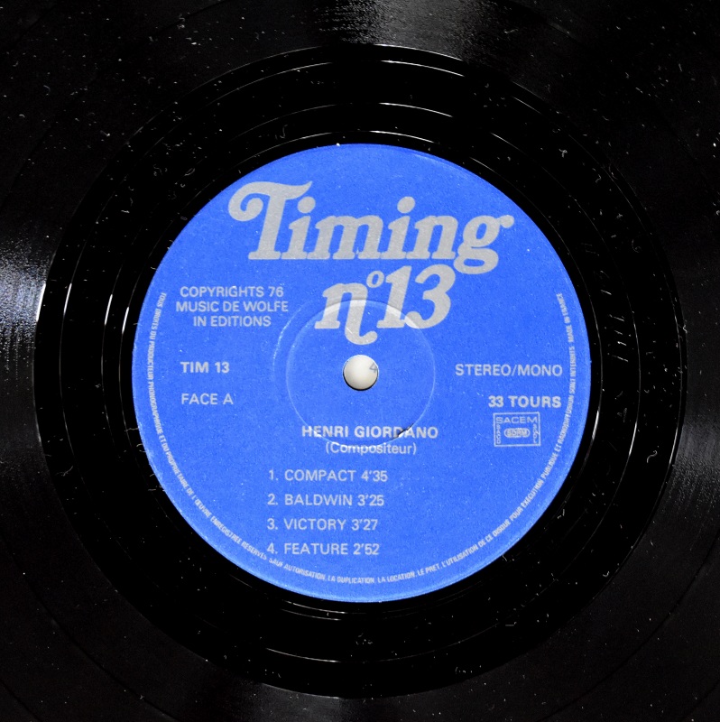 Henri Giordano - Timing N�� 13 / Brazil  [LP]