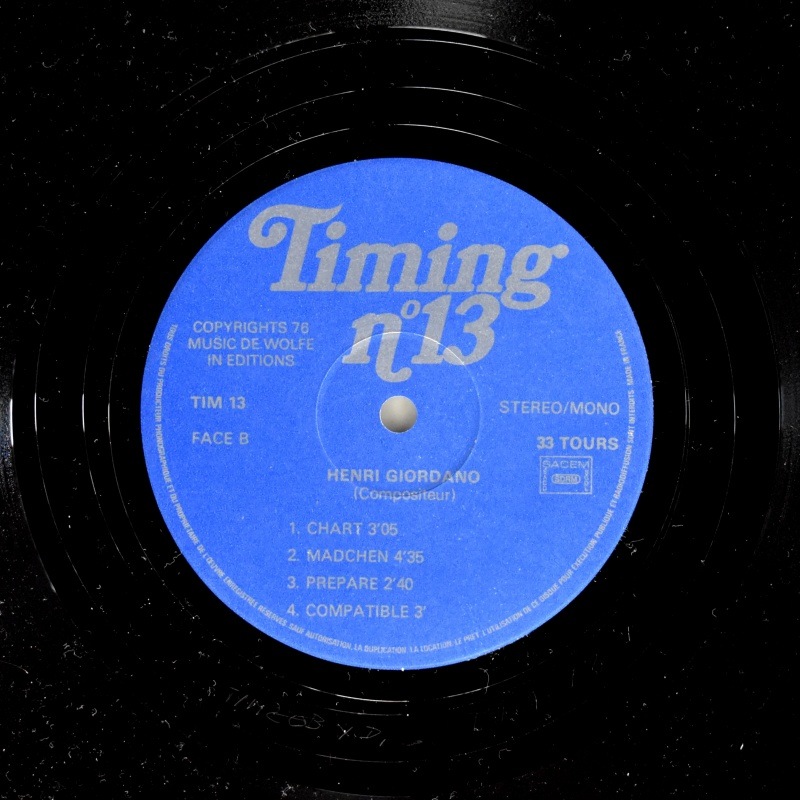 Henri Giordano - Timing N�� 13 / Brazil  [LP]