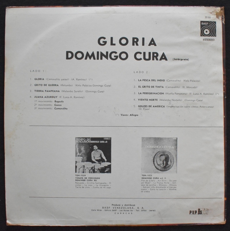 Domingo Cura - Gloria (3)   [LP]