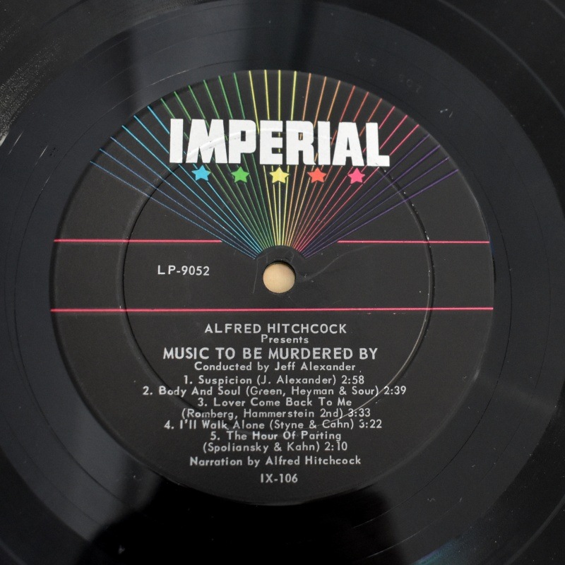 Alfred Hitchcock Presents Music To Be Murdered By [LP]58年オリジナル 盤美品
