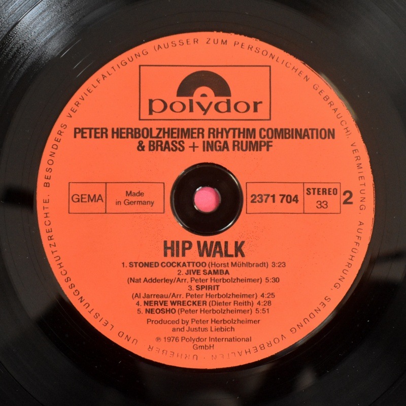 Peter Herbolzheimer Rhythm Combination & Brass & Inga Rumpf - Hip Walk   [LP]