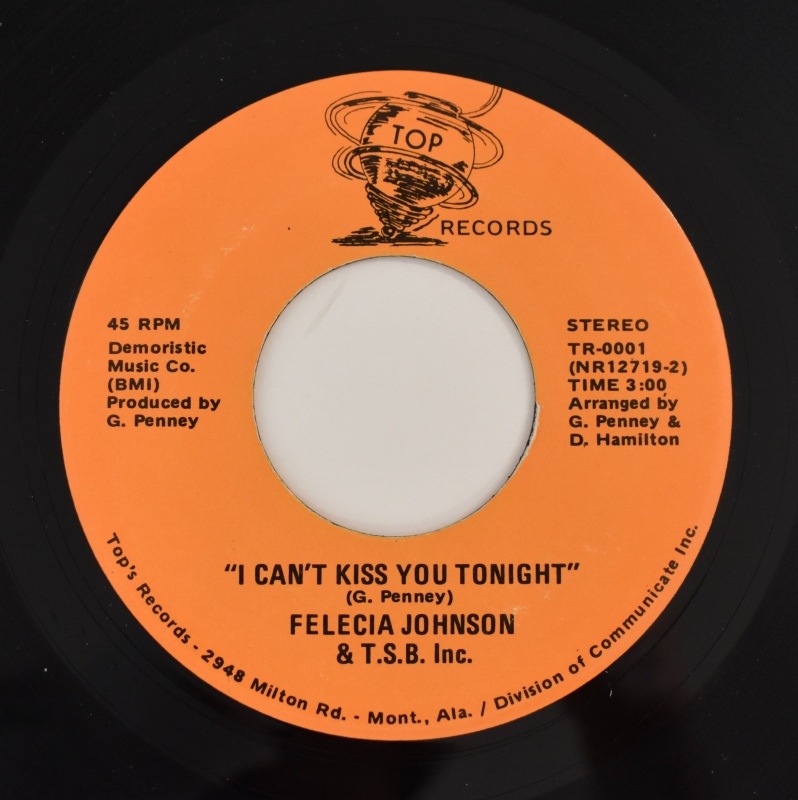 Felecia Johnson & T.S.B. Inc. - Franchise On Love / I Can't Kiss You Tonight   [7inch]