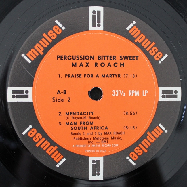 Max Roach ‎– Percussion Bitter Sweet｜JAZZ,Modern jazz｜Paddy