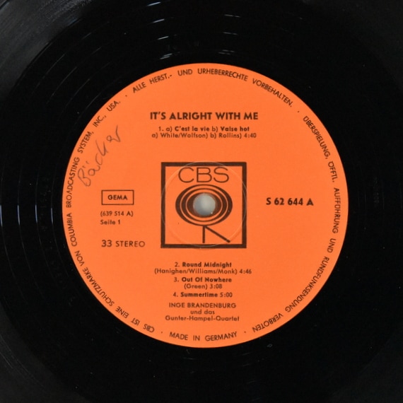 Inge Brandenburg - It's Alright With Me  [LP]