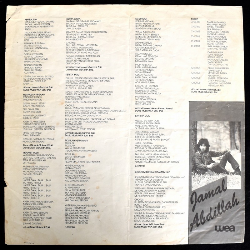 Jamal Abdillah - Derita Cinta    [LP]