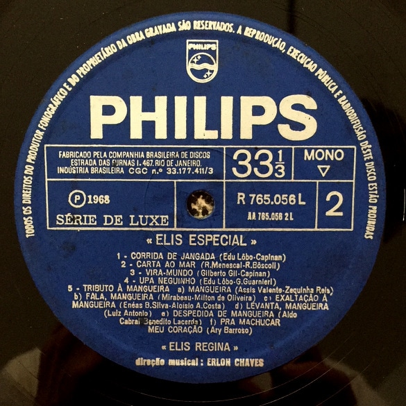 Elis Regina ‎– Elis Especial｜BRAZIL,MPB｜Paddy Field