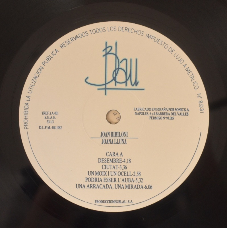 Joan Bibiloni - Joana Lluna   [LP] ���ڥ��󡡥��ꥸ�ʥ�