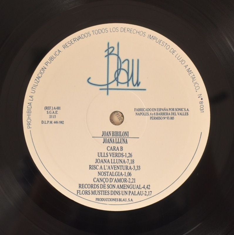 Joan Bibiloni - Joana Lluna   [LP] ���ڥ��󡡥��ꥸ�ʥ�
