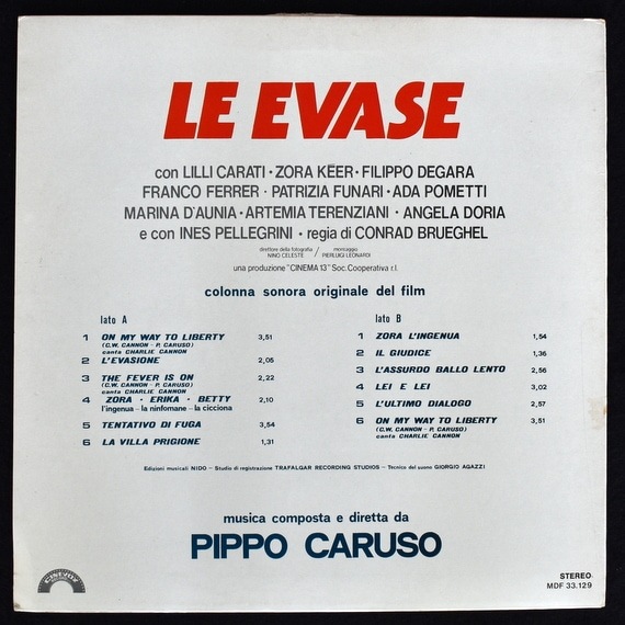 Pippo Caruso - Le evase (Colonna sonora originale del film "Le evase") [LP]