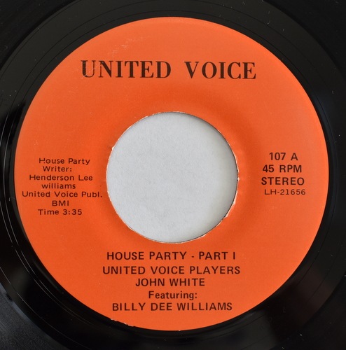 United Voice Players / John White feat. Billy Dee Williams - House Party Part�� / Part��