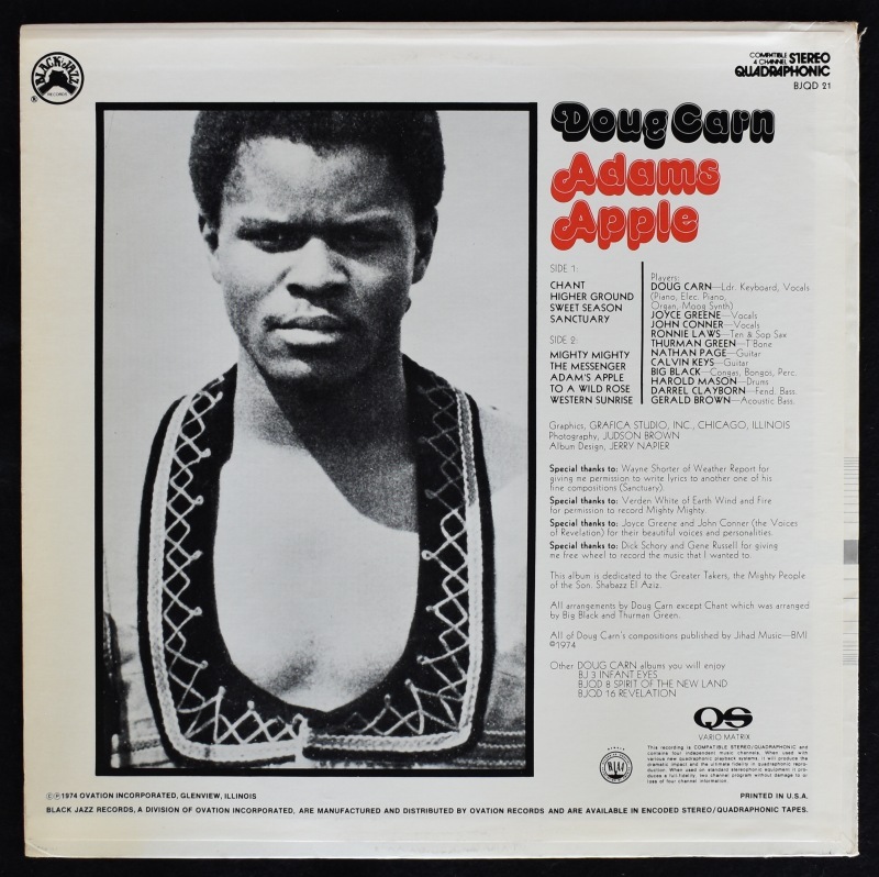 Doug Carn - Adam's Apple  [LP] '74 USA ���ꥸ�ʥ�