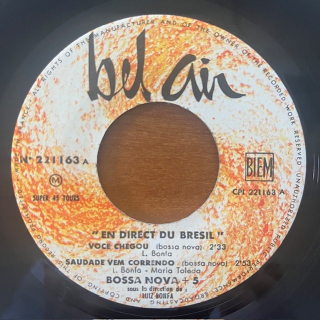 Bossa Nova + 5 Sous La Direction De Luiz Bonfa – En Direct Du Bresil��'63 ʩ�����ꥸ�ʥ�