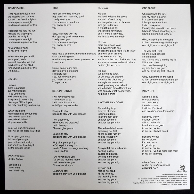 Matthew Larkin Cassell - Pieces      [LP]