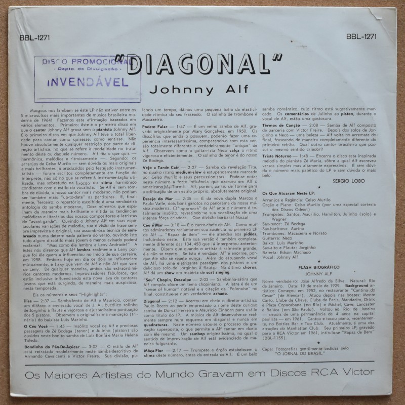Johnny Alf - Diagonal  [LP]