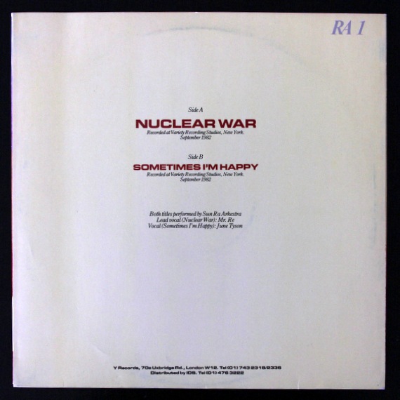 Sun Ra - Nuclear War 12’ サンラー Nuclear War | Sun Ra