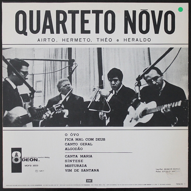 Quarteto Nôvo / Quarteto Novo【LP】 Quarteto Novo – Quarteto Novo – Vinyl LP – Mr Bongo