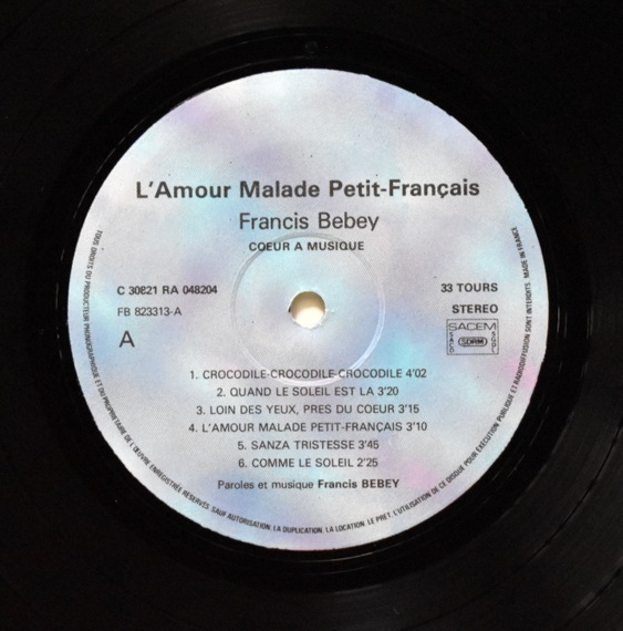 Francis Bebey - L'Amour Malade Petit - Francais