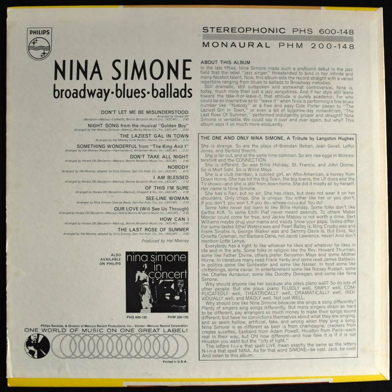 Nina Simone - Broadway - Blues - Ballads  [LP]����