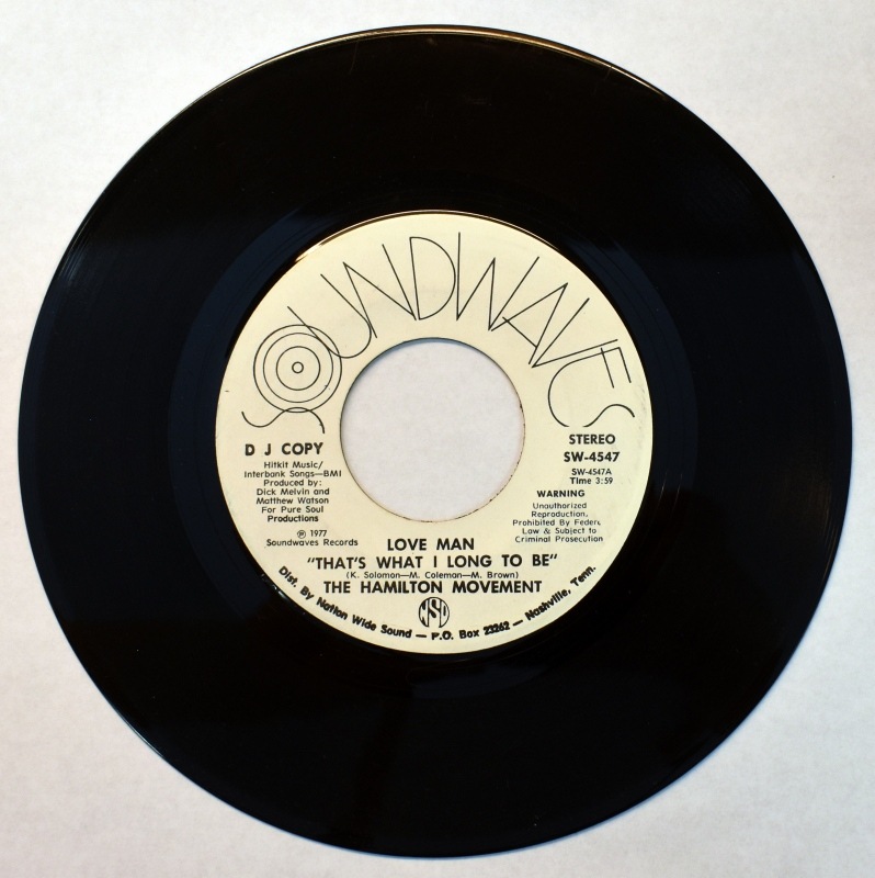 The Hamilton Movement - Love Man "That's What I Long To Be" / We're Gonna Party   [7inch Promo]